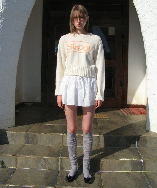 SINOON（シヌーン）の「SINOON PULLOVER KNIT (CREAM)（ニット/セーター・レディース・アイボリー・FREE）」の2枚目の写真