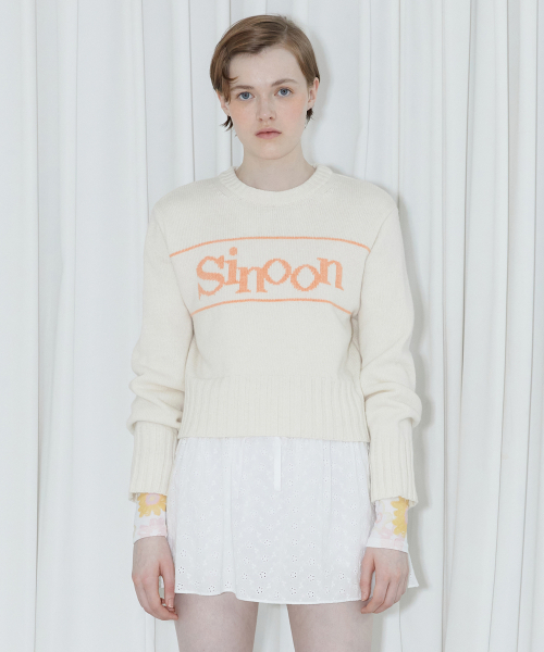 SINOON（シヌーン）の「SINOON PULLOVER KNIT (CREAM)（ニット/セーター・レディース・アイボリー・FREE）」の3枚目の写真