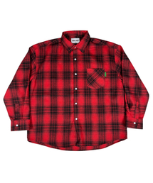 Vintage Tartan Check Shirt ((Red))