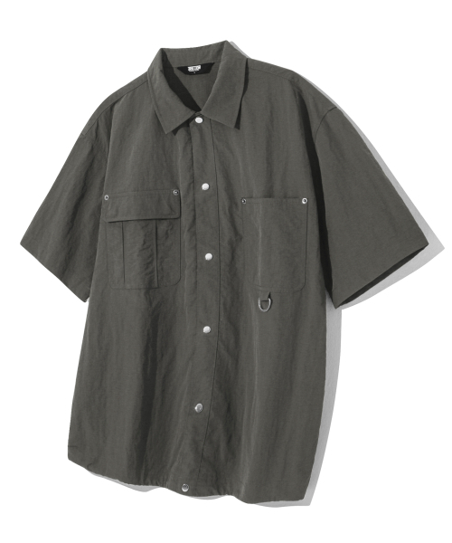 TRILLION(トリリオン)の「ユーティリティリップストップツーポケットワークハーフシャツ(GRAY)(シャツ/ブラウス・レディース・その他・MEDIUM/LARGE)」の1枚目の写真