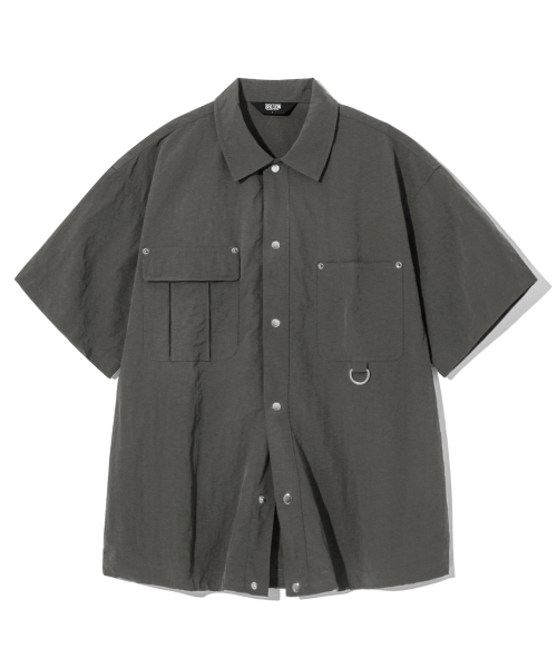 TRILLION(トリリオン)の「ユーティリティリップストップツーポケットワークハーフシャツ(GRAY)(シャツ/ブラウス・レディース・その他・MEDIUM/LARGE)」の4枚目の写真