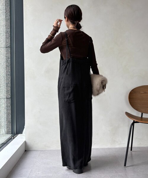 DouDou(ドゥドゥ)の「レースチュール切替シアーTEE(Tシャツ/カットソー・レディース・オフホワイト/ブラック/ブラウン・FREE)」の7枚目の写真