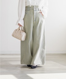CLETTE（クレット）の「CLETTEオリジナルダブルウエストデニムワイドパンツ（その他パンツ）」