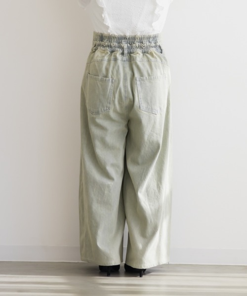 CLETTE(クレット)の「CLETTEオリジナルダブルウエストデニムワイドパンツ(その他パンツ・レディース・ブルー/サックスブルー/ブラック・LL/3L/4L)」の22枚目の写真