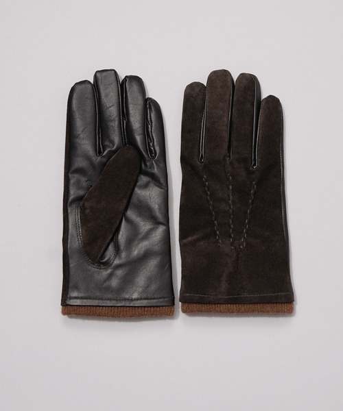 UNISEX》Pig Suede x Goat Leather Gloves/ピッグスエード×ゴート
