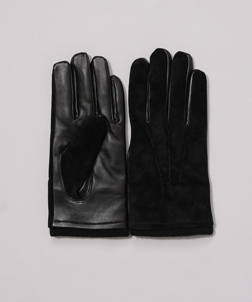 MAISON SPECIAL(メゾンスペシャル)の「《UNISEX》Pig Suede x Goat Leather Gloves/ピッグスエード×ゴートレザーグローブ【MAISON SPECIAL/メゾンスペシャル】(手袋・メンズ・ブラック/ブラウン・FREE)」の8枚目の写真