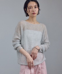 SALON adam et rope'（サロン アダム エ ロペ）の「カシミヤリネン シアーニットプルオーバー（ニット/セーター）」