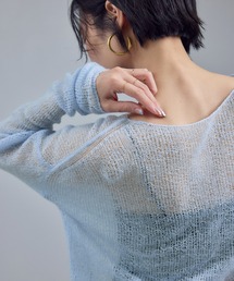 SALON adam et rope' | カシミヤリネン シアーニットプルオーバー(ニット/セーター)