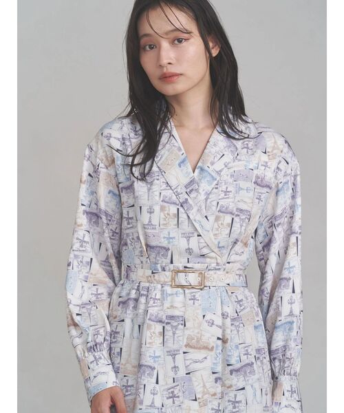 TONAL(トーナル)の「Parisモチーフテーラーワンピース(ワンピース・レディース・ベージュ/ネイビー・MEDIUM)」の18枚目の写真