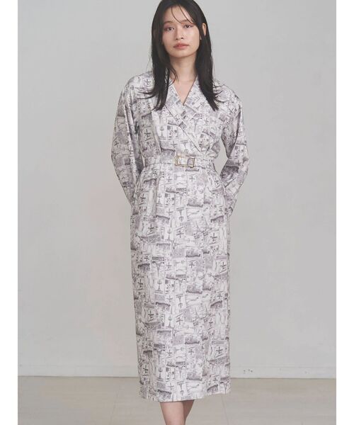 TONAL(トーナル)の「Parisモチーフテーラーワンピース(ワンピース・レディース・ベージュ/ネイビー・MEDIUM)」の21枚目の写真