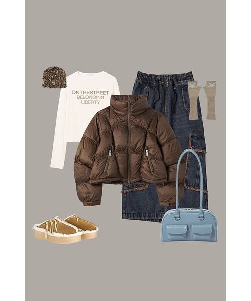 PRENDA（プレンダ）の「COLOR WASH POCKET DENIM SKIRT  DARK BROWN（スカート・レディース・その他・SMALL/MEDIUM）」の4枚目の写真