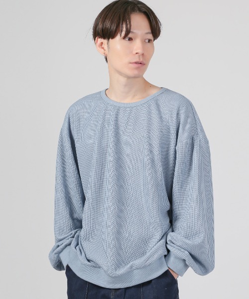 LUXSTYLE（ラグスタイル）の「サイドジップスリットトレーナー（スウェット・メンズ・ネイビー/グレー/ブルー/ブラック・L/M）」の14枚目の写真