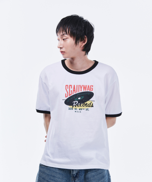 SCALLYWAG（スカリーワグ）の「レコードリンガーTシャツ[ホワイト]（Tシャツ/カットソー・レディース・その他・LARGE）」の5枚目の写真