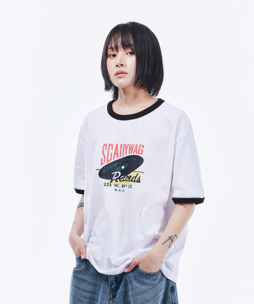 SCALLYWAG（スカリーワグ）の「レコードリンガーTシャツ[ホワイト]（Tシャツ/カットソー・レディース・その他・LARGE）」の9枚目の写真