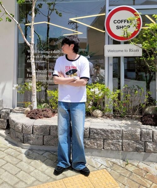 SCALLYWAG（スカリーワグ）の「レコードリンガーTシャツ[ホワイト]（Tシャツ/カットソー・レディース・その他・LARGE）」の2枚目の写真