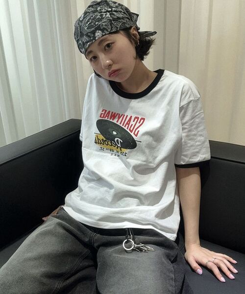 SCALLYWAG（スカリーワグ）の「レコードリンガーTシャツ[ホワイト]（Tシャツ/カットソー・レディース・その他・LARGE）」の3枚目の写真