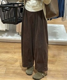 YUGA　コーデュロイ　ワイドレッグパンツ