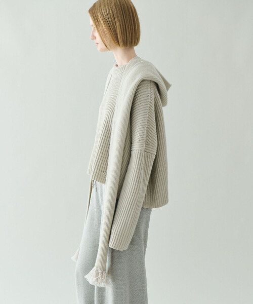 セール】roberto collina | ニット フードマフラー（ストール/ショール