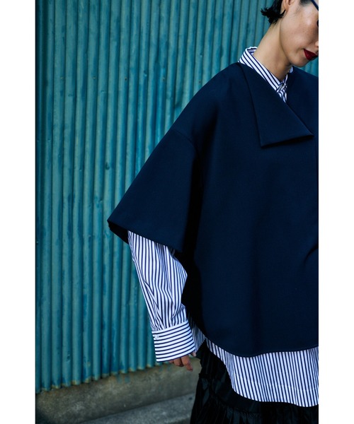 ENFOLD(エンフォルド)の「ダブルクロス サークルプルオーバー(Tシャツ/カットソー・レディース・ブラック/ダークネイビー/ホワイト系その他2・38)」の7枚目の写真