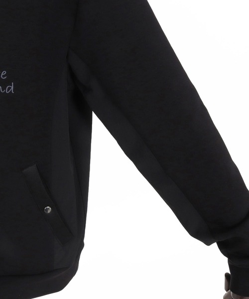 1minute 1second（ワンミニットワンセカンド）の「mpa4001-cursive embroidery cardboard knit nylon hoodie パーカー(1M26H040)（パーカー・メンズ・ブラック/ネイビー/ホワイト・S/M/L/XL）」の18枚目の写真