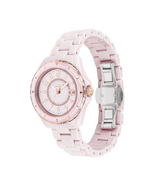 COACH(コーチ)の「【COACH】 コーチ PRESTON レディース ウォッチ セラミック(アナログ腕時計・レディース・ブラック/ホワイト/ピンク・FREE)」の6枚目の写真