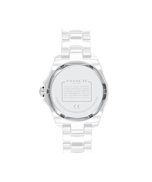 COACH(コーチ)の「【COACH】 コーチ PRESTON レディース ウォッチ セラミック(アナログ腕時計・レディース・ブラック/ホワイト/ピンク・FREE)」の9枚目の写真
