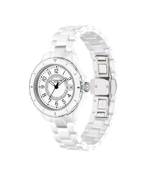 COACH(コーチ)の「【COACH】 コーチ PRESTON レディース ウォッチ セラミック(アナログ腕時計・レディース・ブラック/ホワイト/ピンク・FREE)」の8枚目の写真