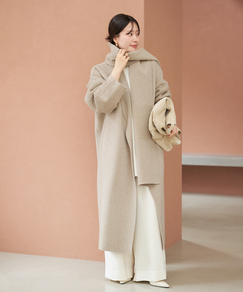 plage(プラージュ)の「《追加》ハミルトン ストール コート(その他アウター・レディース・ベージュ系その他/ブラック・36/38)」の12枚目の写真