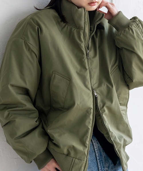 セール】中綿ダブルジップブルゾン モンスターパーカー MA-1 フライト