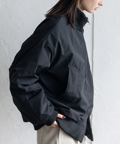 No Rule No Line(ノール-ルノーライン)の「中綿ダブルジップブルゾン モンスターパーカー MA-1 フライトジャケット 秋服(ブルゾン・レディース・ブラック/カーキ・FREE)」の10枚目の写真