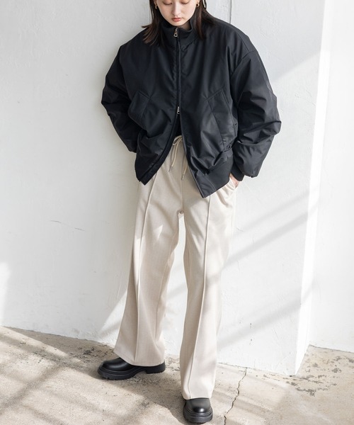 セール】中綿ダブルジップブルゾン モンスターパーカー MA-1 フライト