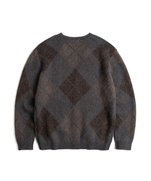 WILD BRICKS（ワイルドブリックス）の「W22 ARGYLE CARDIGAN (grey)（カーディガン/ボレロ・メンズ・その他・MEDIUM/LARGE）」の2枚目の写真