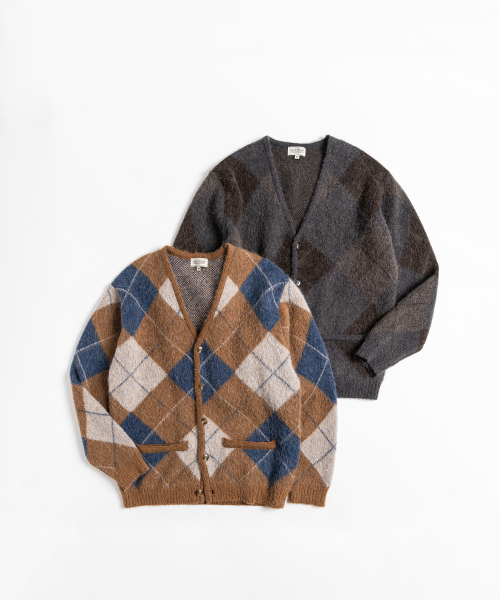 WILD BRICKS（ワイルドブリックス）の「W22 ARGYLE CARDIGAN (grey)（カーディガン/ボレロ・メンズ・その他・MEDIUM/LARGE）」の7枚目の写真