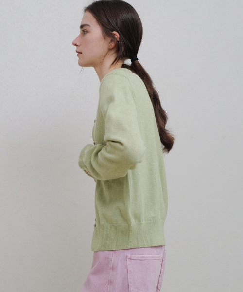 ANDNEEDS(アンドニーズ)の「Mari round cardigan (lime)(カーディガン/ボレロ・レディース・その他・FREE)」の4枚目の写真