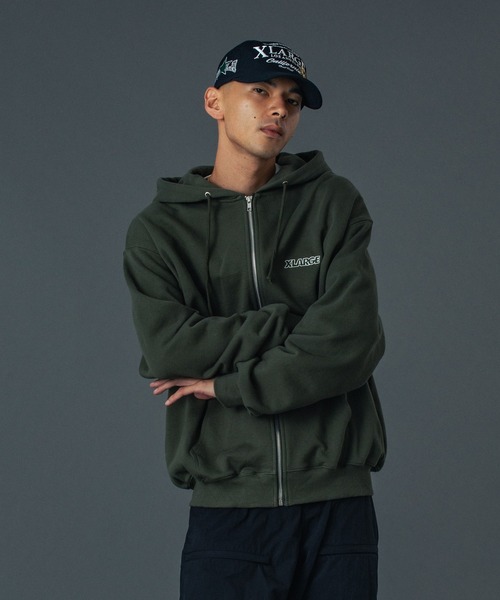 XLARGE(エクストララージ)の「OG BOX ZIP UP HOODED SWEATSHIRT(パーカー・メンズ・ベージュ/ブラック/オリーブ/アッシュ・S/M/L/XL)」の11枚目の写真