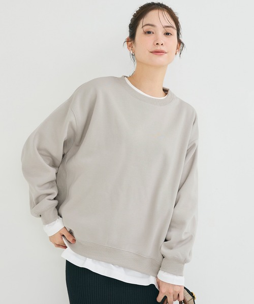 coca(coca)(コカ)の「裏起毛スウェット(スウェット・レディース・ブラック/グレイッシュベージュ/アイボリー/レッド・L/M/S)」の3枚目の写真