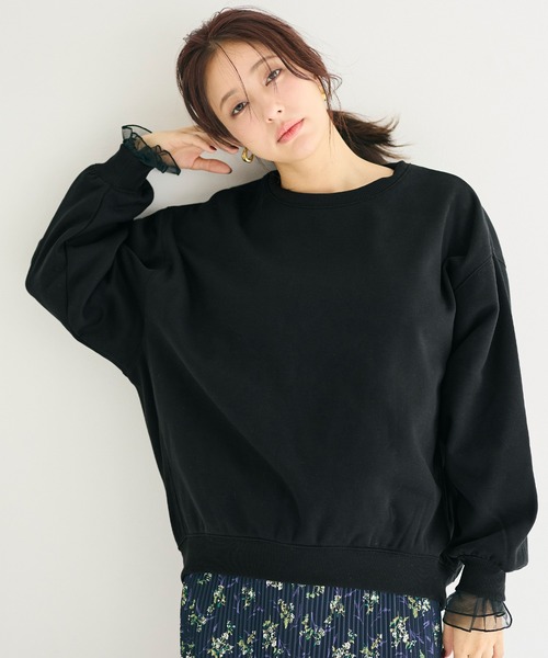coca(coca)(コカ)の「裏起毛スウェット(スウェット・レディース・ブラック/グレイッシュベージュ/アイボリー/レッド・L/M/S)」の13枚目の写真