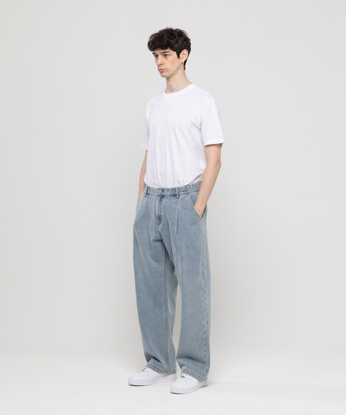 CHAMBROS（チャンブロス）の「ノンフェイドワイドデニムパンツ[ライトブルー]（デニムパンツ・レディース・その他・SMALL/MEDIUM/X-LARGE/XX-LARGE/LARGE）」の22枚目の写真