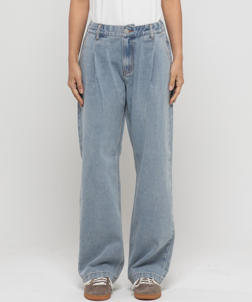 CHAMBROS（チャンブロス）の「ノンフェイドワイドデニムパンツ[ライトブルー]（デニムパンツ・レディース・その他・SMALL/MEDIUM/X-LARGE/XX-LARGE/LARGE）」の16枚目の写真