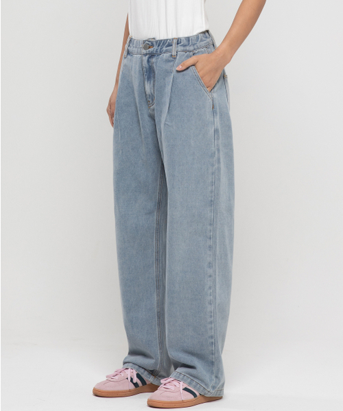 CHAMBROS（チャンブロス）の「ノンフェイドワイドデニムパンツ[ライトブルー]（デニムパンツ・レディース・その他・SMALL/MEDIUM/X-LARGE/XX-LARGE/LARGE）」の17枚目の写真