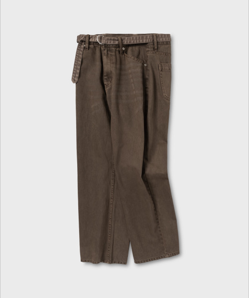 NONBLANK(ノンブランク)の「ダイングデニムパンツ_BROWN(デニムパンツ・メンズ・ブラウン・MEDIUM/LARGE/X-LARGE)」の3枚目の写真