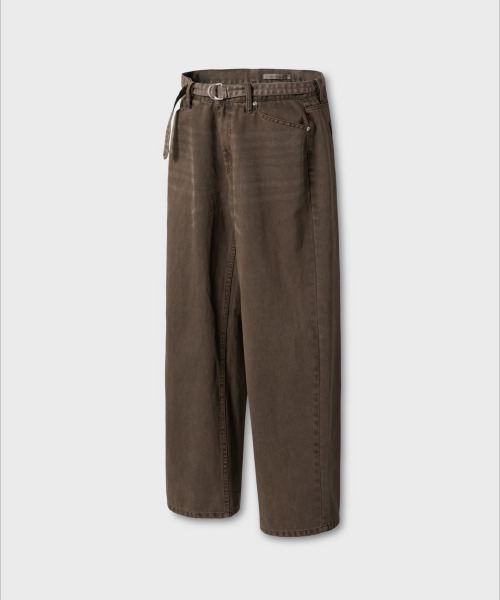 NONBLANK(ノンブランク)の「ダイングデニムパンツ_BROWN(デニムパンツ・メンズ・ブラウン・MEDIUM/LARGE/X-LARGE)」の4枚目の写真