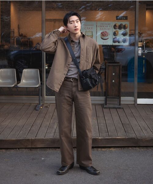 NONBLANK(ノンブランク)の「ダイングデニムパンツ_BROWN(デニムパンツ・メンズ・ブラウン・MEDIUM/LARGE/X-LARGE)」の3枚目の写真