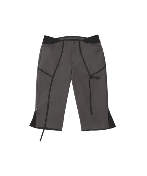 Strap Trimming Capri Pants / Charcoal