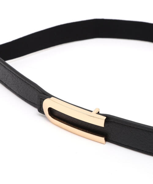 FREE'S MART（フリーズマート）の「Ｕバックル細ゴムベルト（ベルト・レディース・ブラック/ブラウン・ﾌﾘ-）」の4枚目の写真