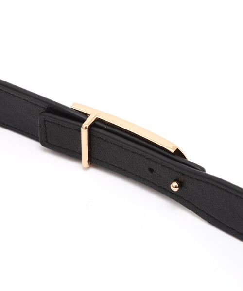 FREE'S MART（フリーズマート）の「Ｕバックル細ゴムベルト（ベルト・レディース・ブラック/ブラウン・ﾌﾘ-）」の3枚目の写真