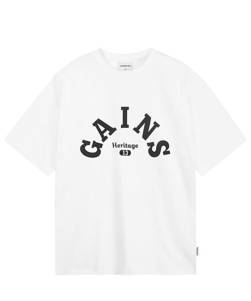 GAINSBORO(ゲインズボロ)の「エンバーダリー ヘリテージ Tシャツ_ホワイト(Tシャツ/カットソー・メンズ・その他・SMALL/LARGE/MEDIUM)」の2枚目の写真