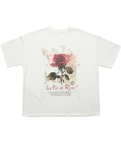 THE GREATEST(ザ グレイテスト)の「La Vie en Rose T-Shirt White(Tシャツ/カットソー・メンズ・その他・FREE)」の2枚目の写真