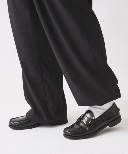 JOURNAL STANDARD relume（ジャーナルスタンダード　レリューム）の「ドビーストライプ オーバーパンツ（スラックス・メンズ・ブラック/ネイビー/モカ・MEDIUM/LARGE）」の6枚目の写真