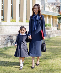 【troisiemechaco×formforma】【ハレの日ドレス】ボウタイセレモニードレス/ワンピース/結婚式/パーティー/お呼ばれ/卒業式/入学式/七五三/お宮参り/食事会